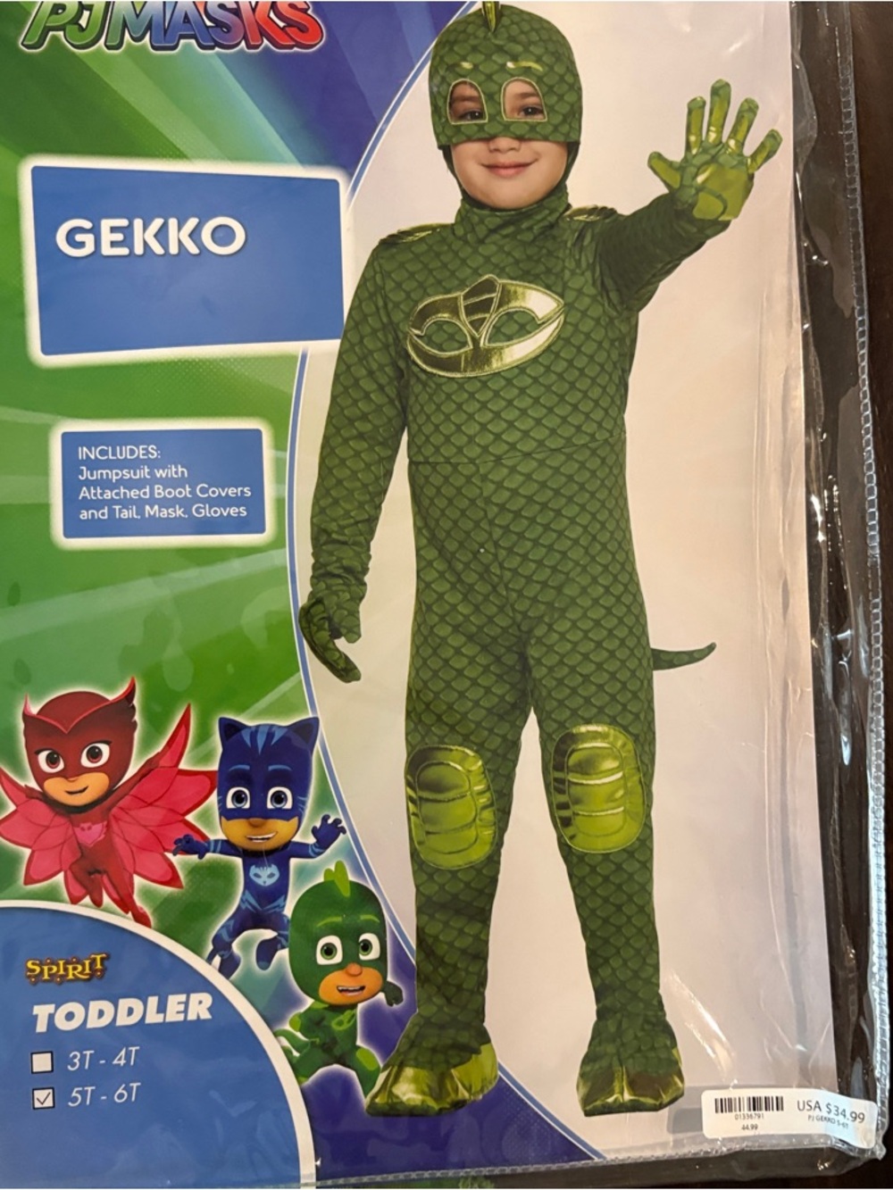 Spirit PJ Masks Gekko Toddler Costume